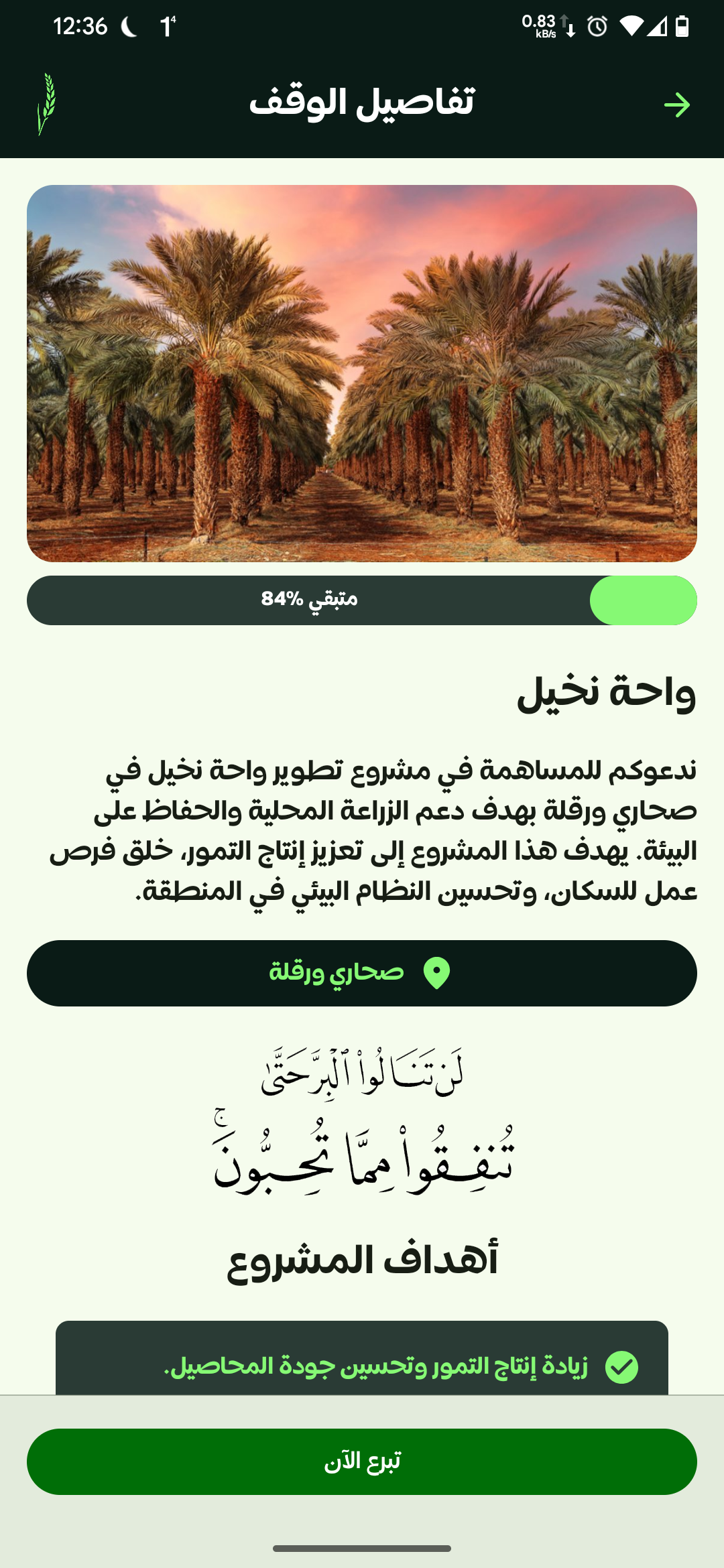 تفاصيل المشروع